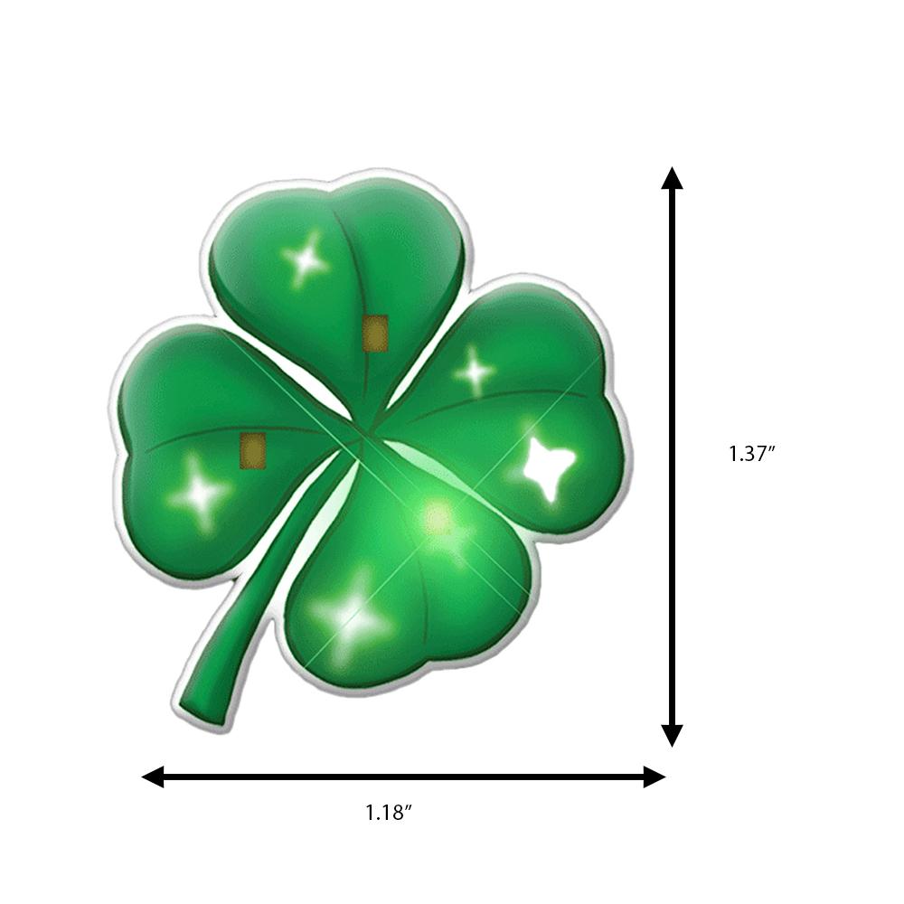 Four Leaf Clover Flashing Body Light Lapel Pins All Products 6