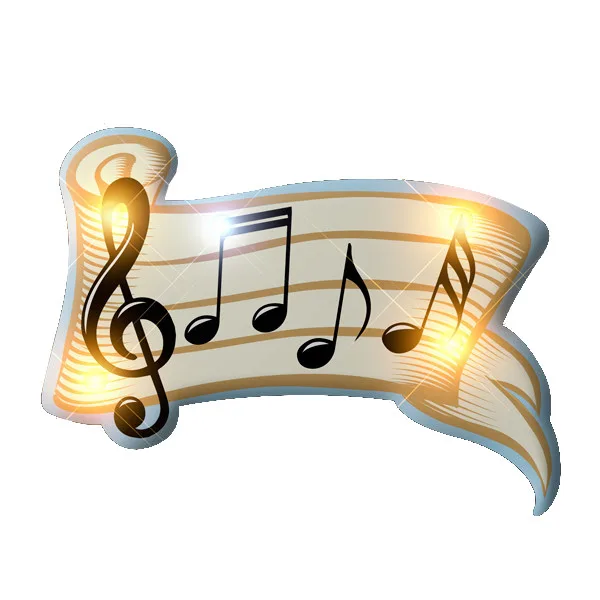 Music Measure Flashing Body Light Lapel Pins All Products 3