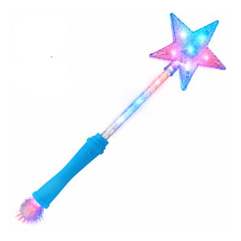Crystal Star Wand with Red White and Blue LEDs 4th of July