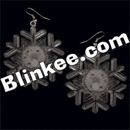 Pierced Flashing Snowflake Earring Pairs All Products
