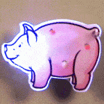 Pig Flashing Body Light Lapel Pins