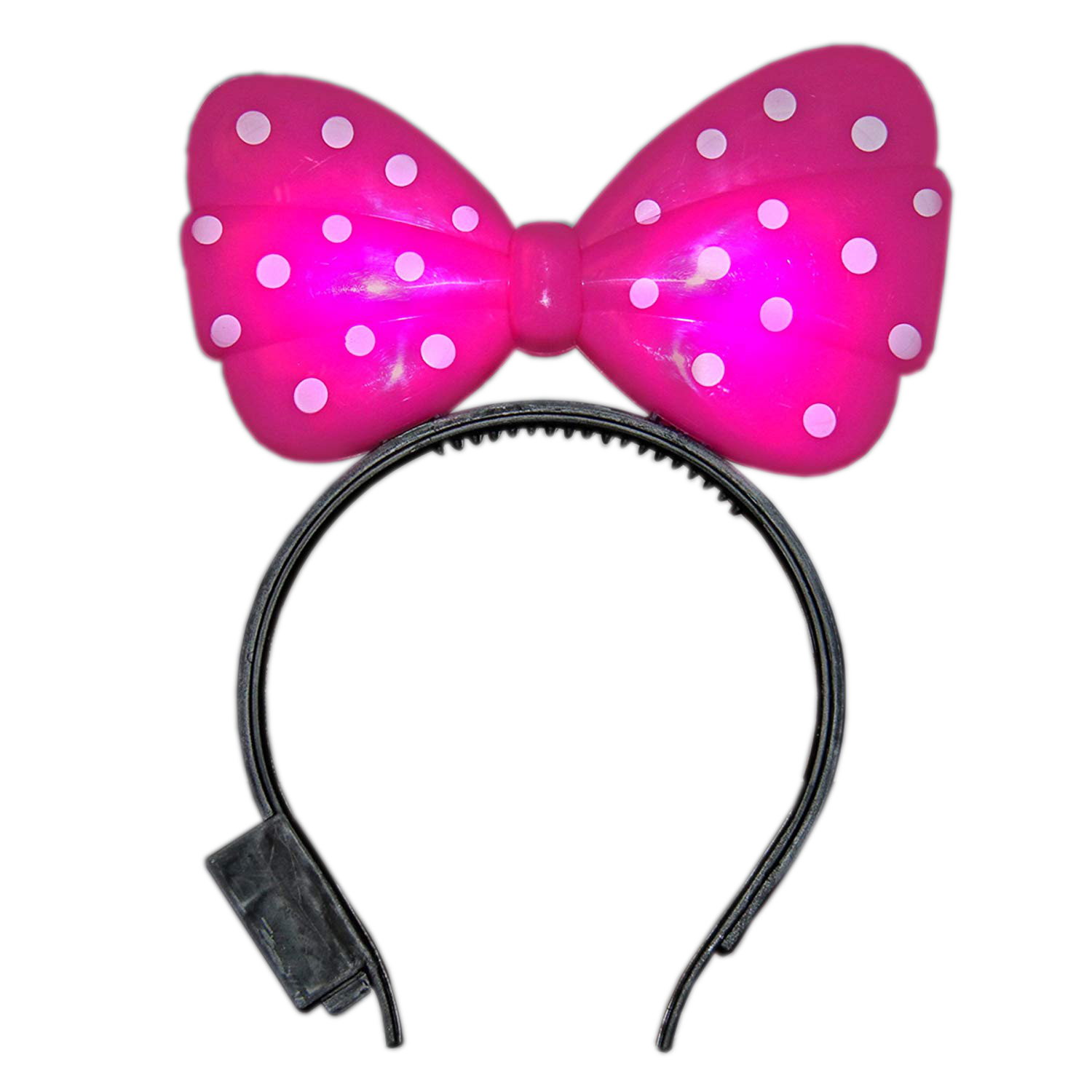 Light Up Hard Shell Bow Headband Pink Ebay