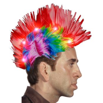 Punk Rock LED Mohawk Wig LED Wigs