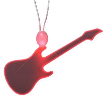 LED Acrylic Red Guitar Necklace Red