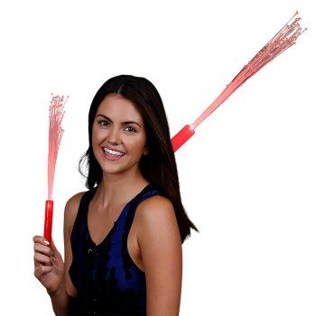 Red Fiber Optic Wand with Red LEDs Fiber Optic Fun