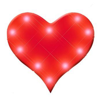 Red Heart Flashing Battery Operated Body Light Lapel Pins All Products