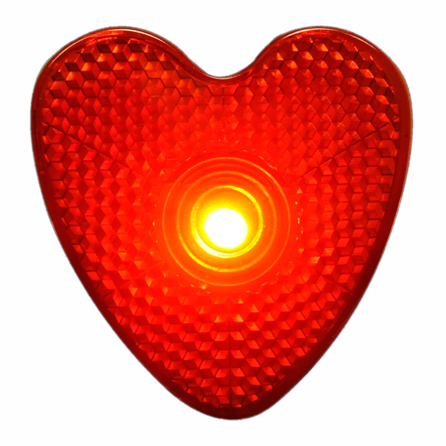 LED Blinking Red Heart Reflector Clip Running Body Light All Products 3