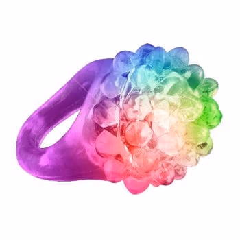 Light Up Soft Bubble Novelty Flashing Rings Pack of 24 All Products