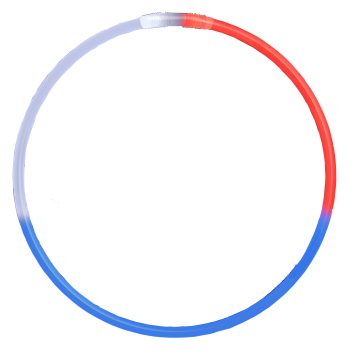 Glow Necklace Tri Color Red White and Blue Tube of 25 4th of July