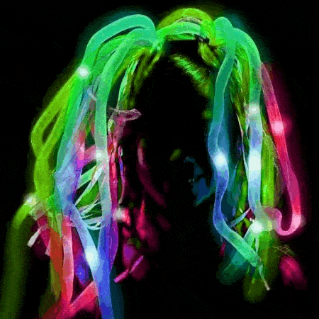 UV Reactive LED Noodle Headband Flashing Dreads All Products 8