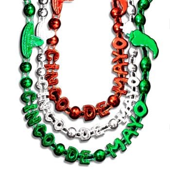 Cinco De Mayo Bead Necklaces Assorted Pack of 12 All Products