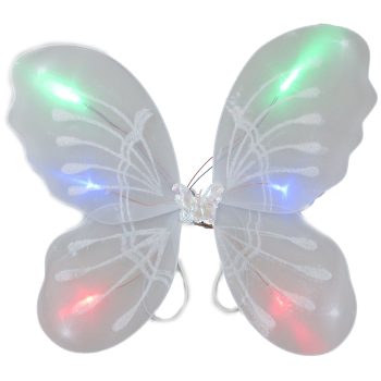 Light Up White Fairy Butterfly Wings LED Accessories
