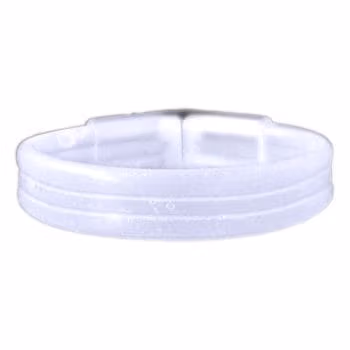Wide Glow Stick 8 Inch Bracelet White Pack of 25 All Products 3