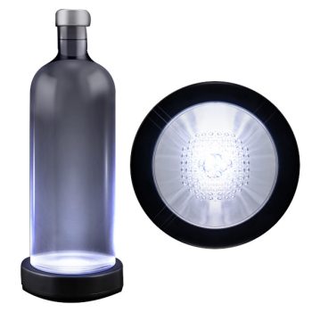 White LED Switch Activated  Bottle Base Light Display Drink Coaster LED Light Up Drink Coaster