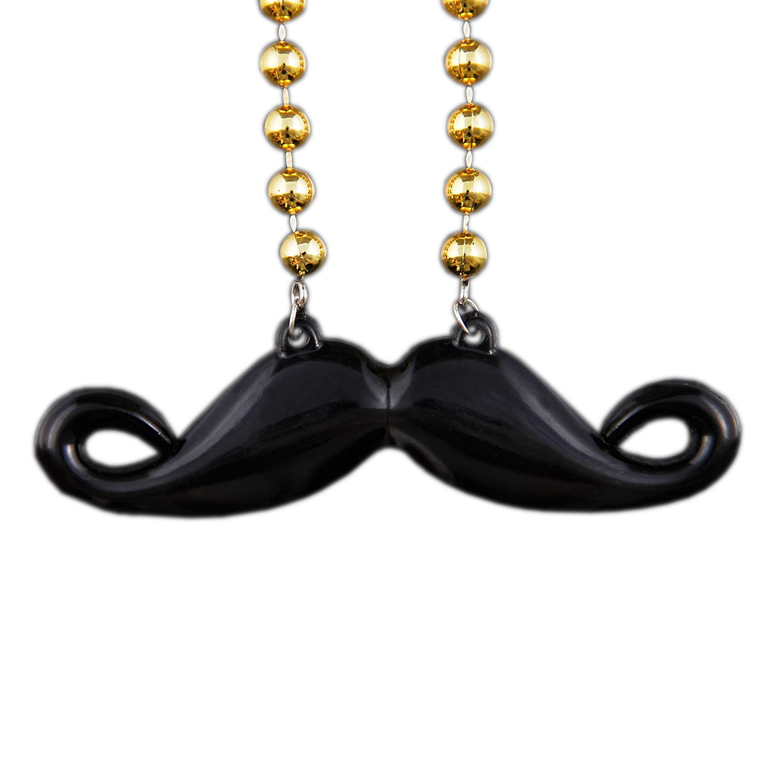 Funky Mustache Beaded Necklace Pack of 12 All Products 3
