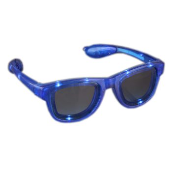 Blue LED Nerd Glasses Blue