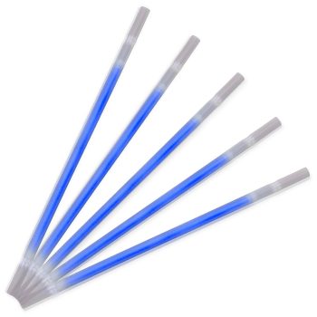 Blue Glow Drinking Straws Pack of 25 Blue