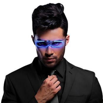 Sound Activated Glasses Blue All Products