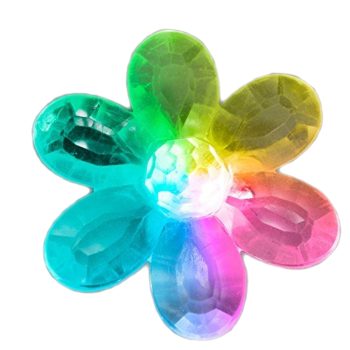 Color Changing LED Acrylic Flower Ring Rainbow Multicolor