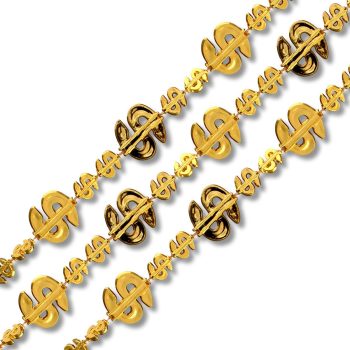 Dollar Sign Bling Necklace Pack of 12 All Products
