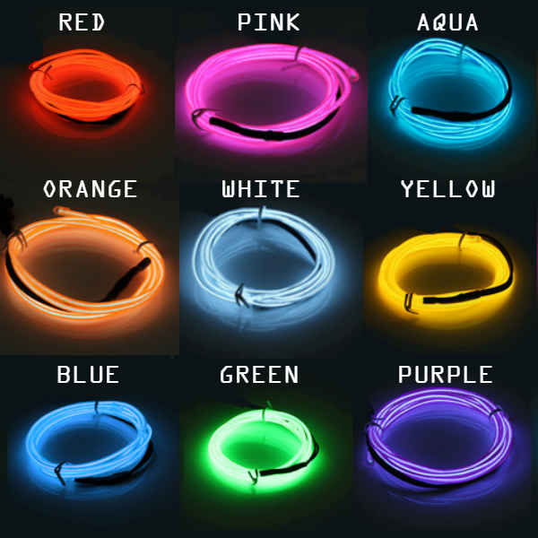 Electro Luminescent Wire 7 Foot Aqua All Products 3