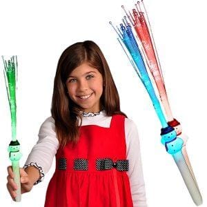 Fiber Optic Snowman Light Up Wand All Products