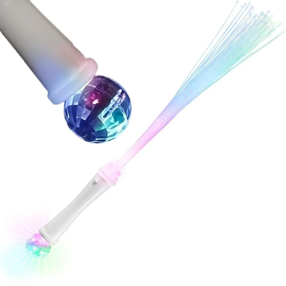 Fiber Optic Wand with Crystal Ball Assorted Colors All Products 6