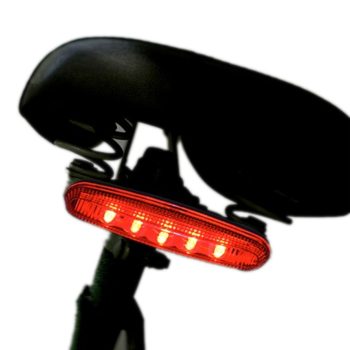Five LED Bicycle Tail Light Red
