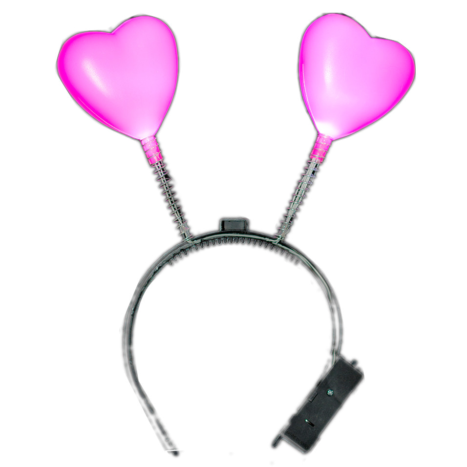 Flashing Pink Heart Head Boppers All Products 3