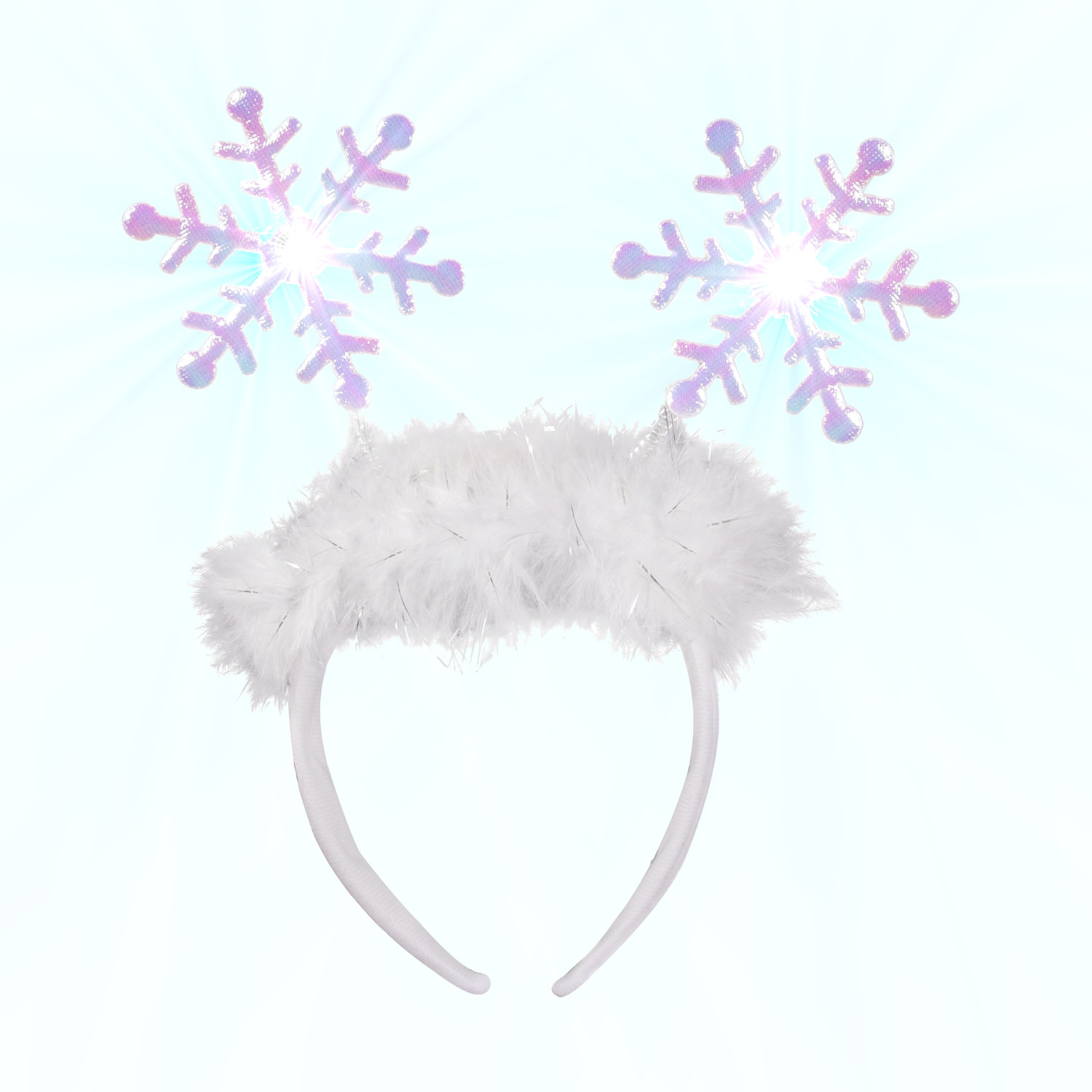 Flashing Snowflake Head Boppers Light Up Headband All Products 3