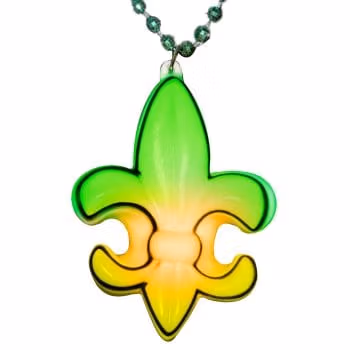 Fleur De Lis LED Charm on Mardi Gras Beads All Products