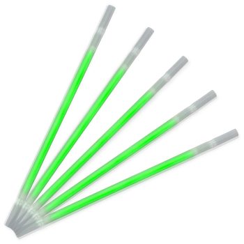 Green Glow Drinking Straws Pack of 25 Green