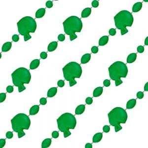 Football Helmet Bead Necklaces Non Metallic Green Pack of 12 All Products