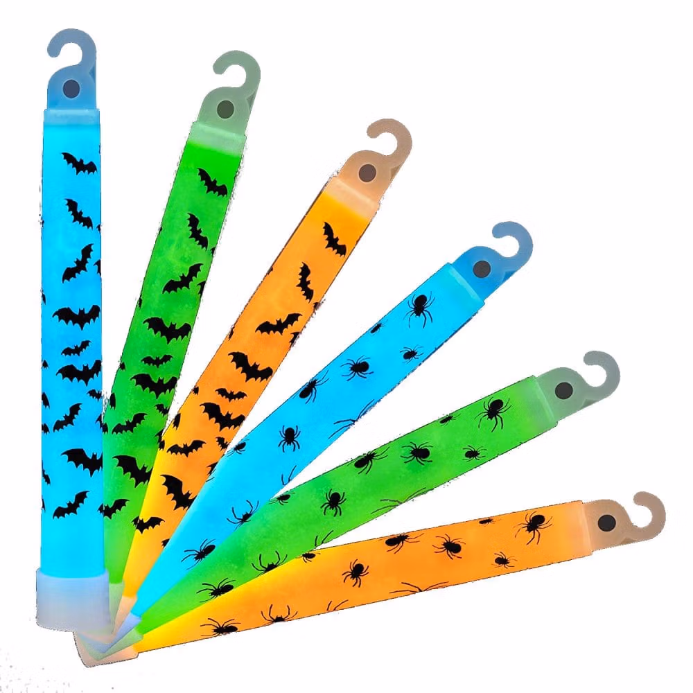 Halloween Spiders and Bats 6 Inch Glow Sticks Pack of 25 6 Inch Glow Sticks 3