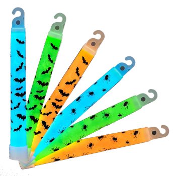 Halloween Spiders and Bats 6 Inch Glow Sticks Pack of 25 6 Inch Glow Sticks 3