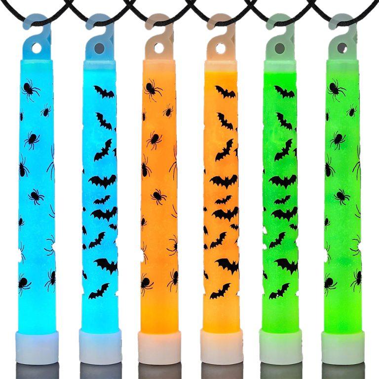 Halloween Spiders And Bats 6 Inch Glow Sticks Pack Of 25