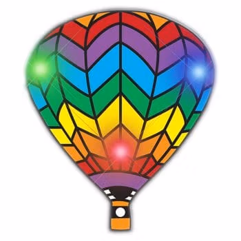Hot Air Balloon Flashing Body Light Lapel Pins All Body Lights and Blinkees