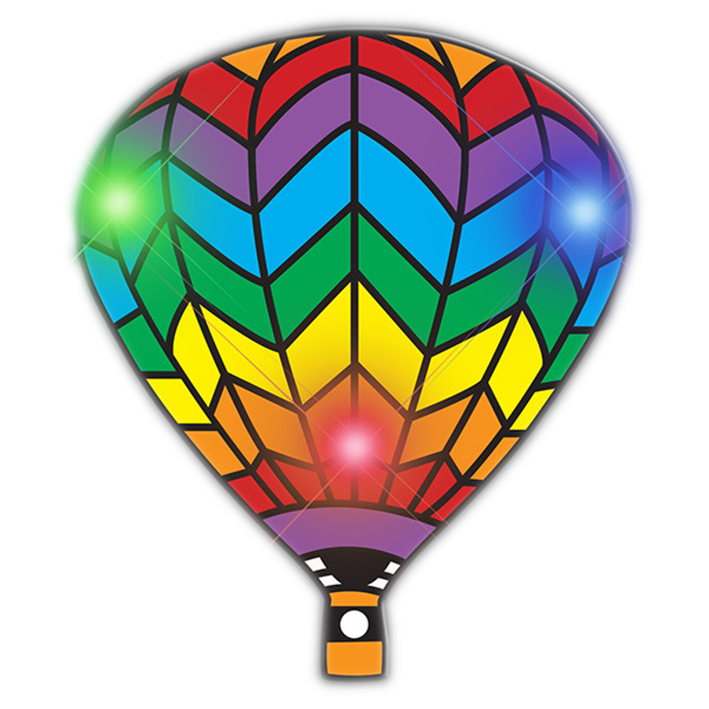 Hot Air Balloon Flashing Body Light Lapel Pins All Body Lights and Blinkees