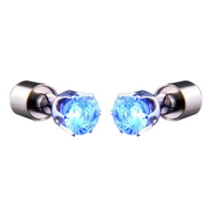 LED Faux Diamond Pierced Earrings Blue All Products
