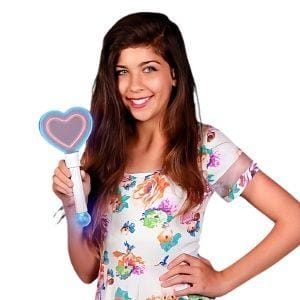 LED Rave PLUR Heart Wand with Crystal Ball All Products