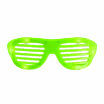 LED Hip Hop Shutter Shades Sunglasses Green All Products