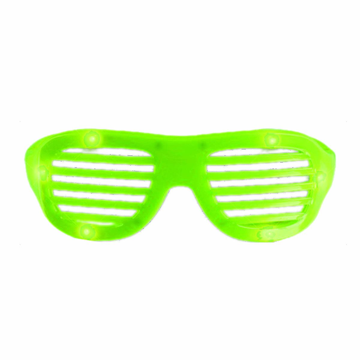 LED Hip Hop Shutter Shades Sunglasses Green All Products 3