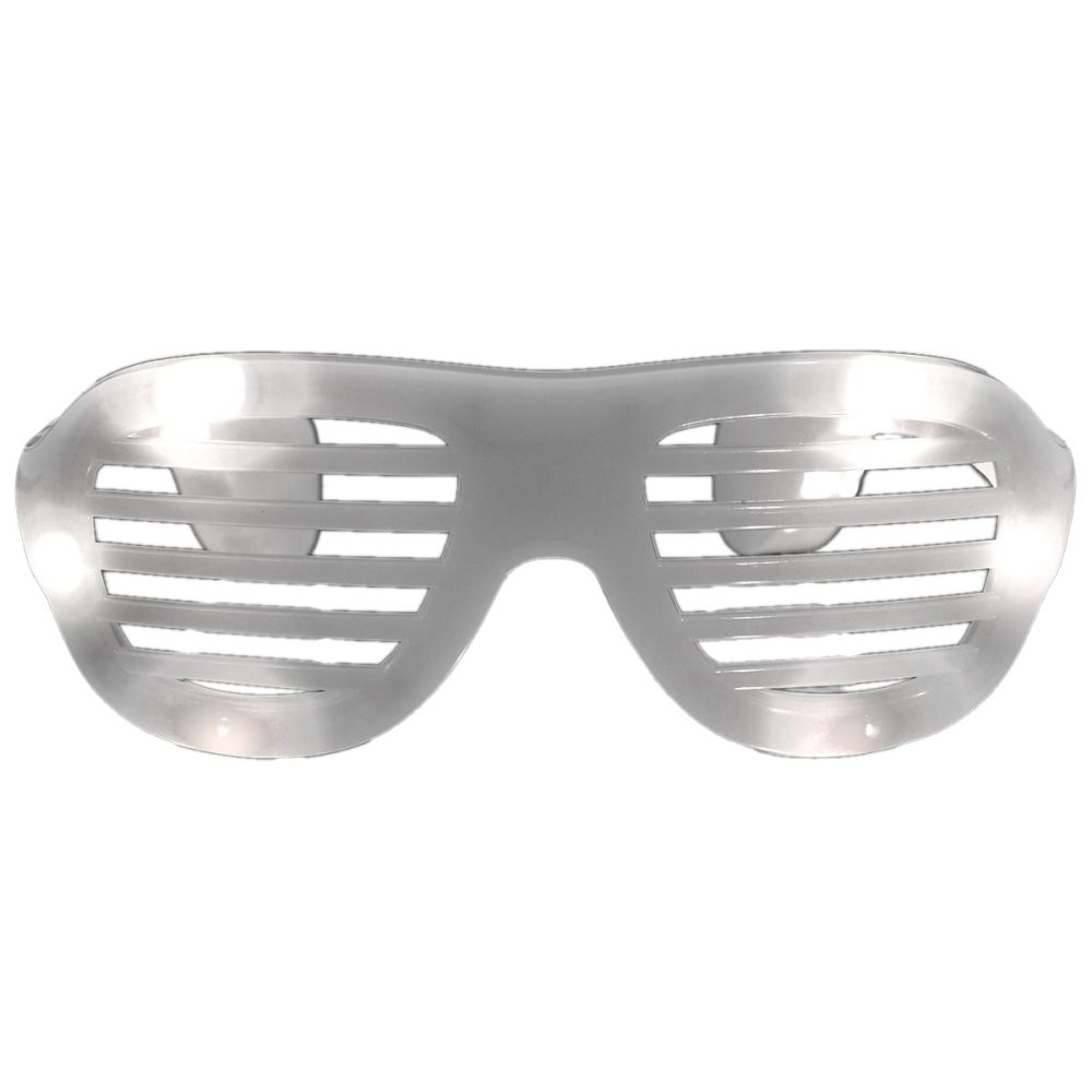 LED Hip Hop Shutter Shades Sunglasses White All Products 3