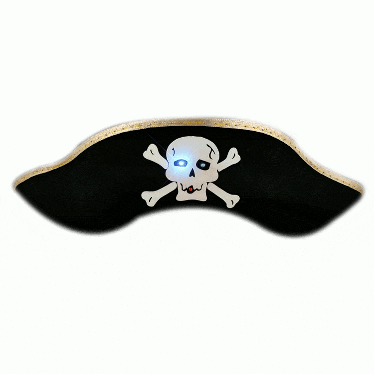 LED Pirate Hat with Flashing Skull All Products