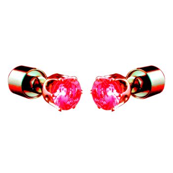 LED Faux Diamond Pierced Earrings Red All Products