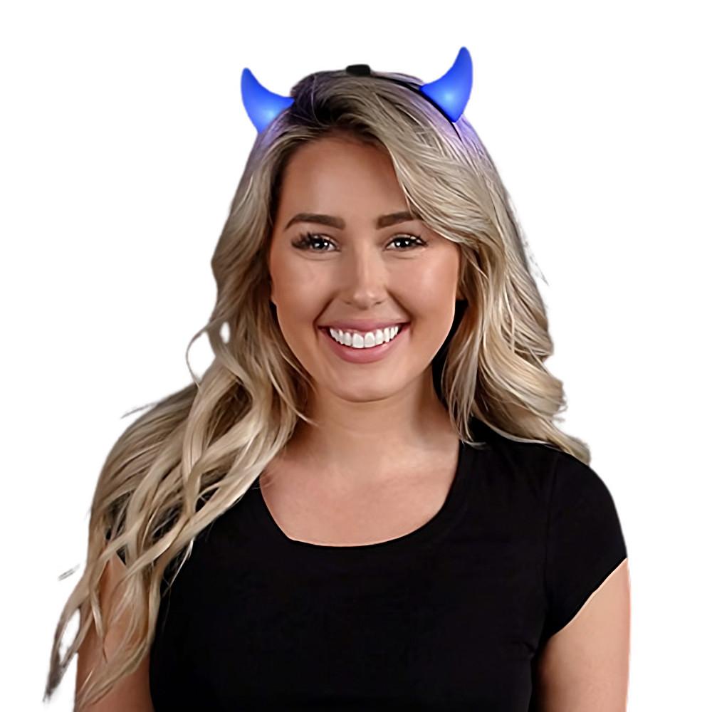 Light Up Devil Horns Blue All Products 4