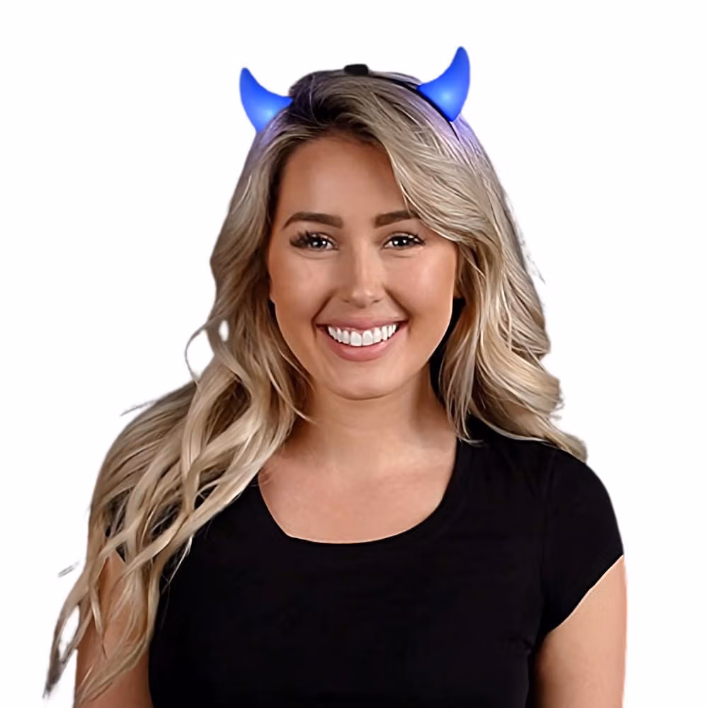 Light Up Devil Horns Blue All Products 3