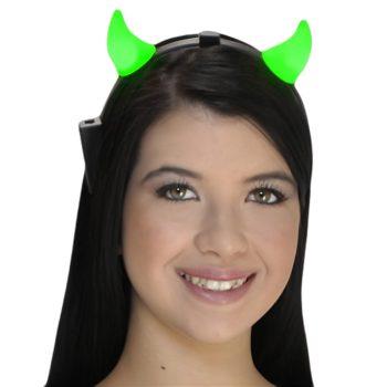 Light Up Devil Horns Green All Products