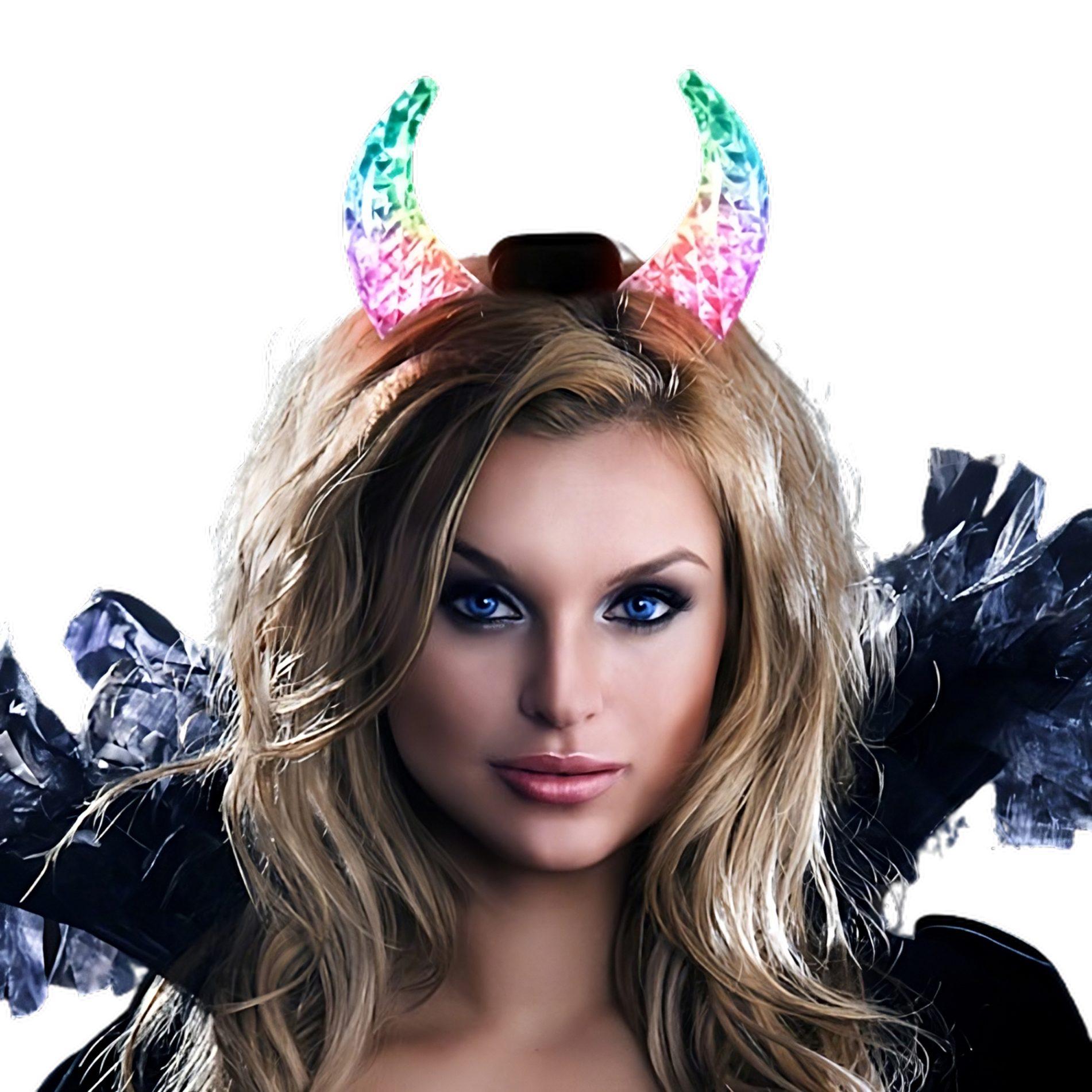Light Up Devil Horns Multicolor All Products 5