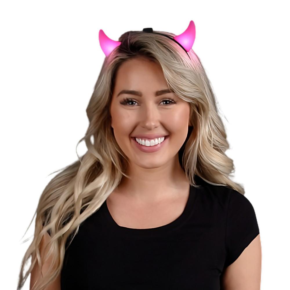Light Up Devil Horns Pink All Products 4